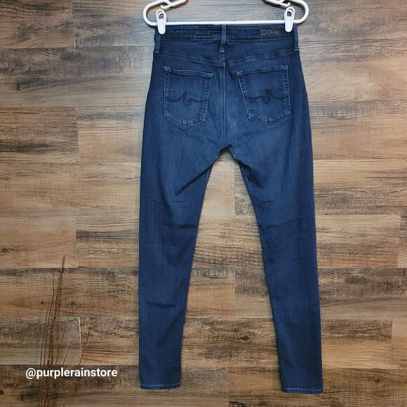 AG Adriano Goldschmied Jeans 28 Farrah Skinny Ankle High Rise Dark Wash Strech - Picture 2 of 12